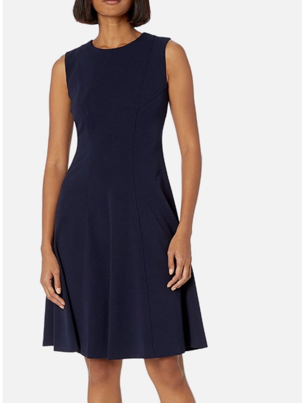 Tommy Hilfiger Black Sleeveless A-Line Midi Dress